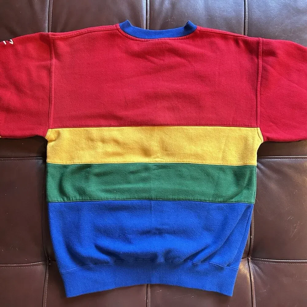 Chase Authentics Jeff Gordon DuPont NASCAR Sweatshirt Vintage Rainbow Mens Small